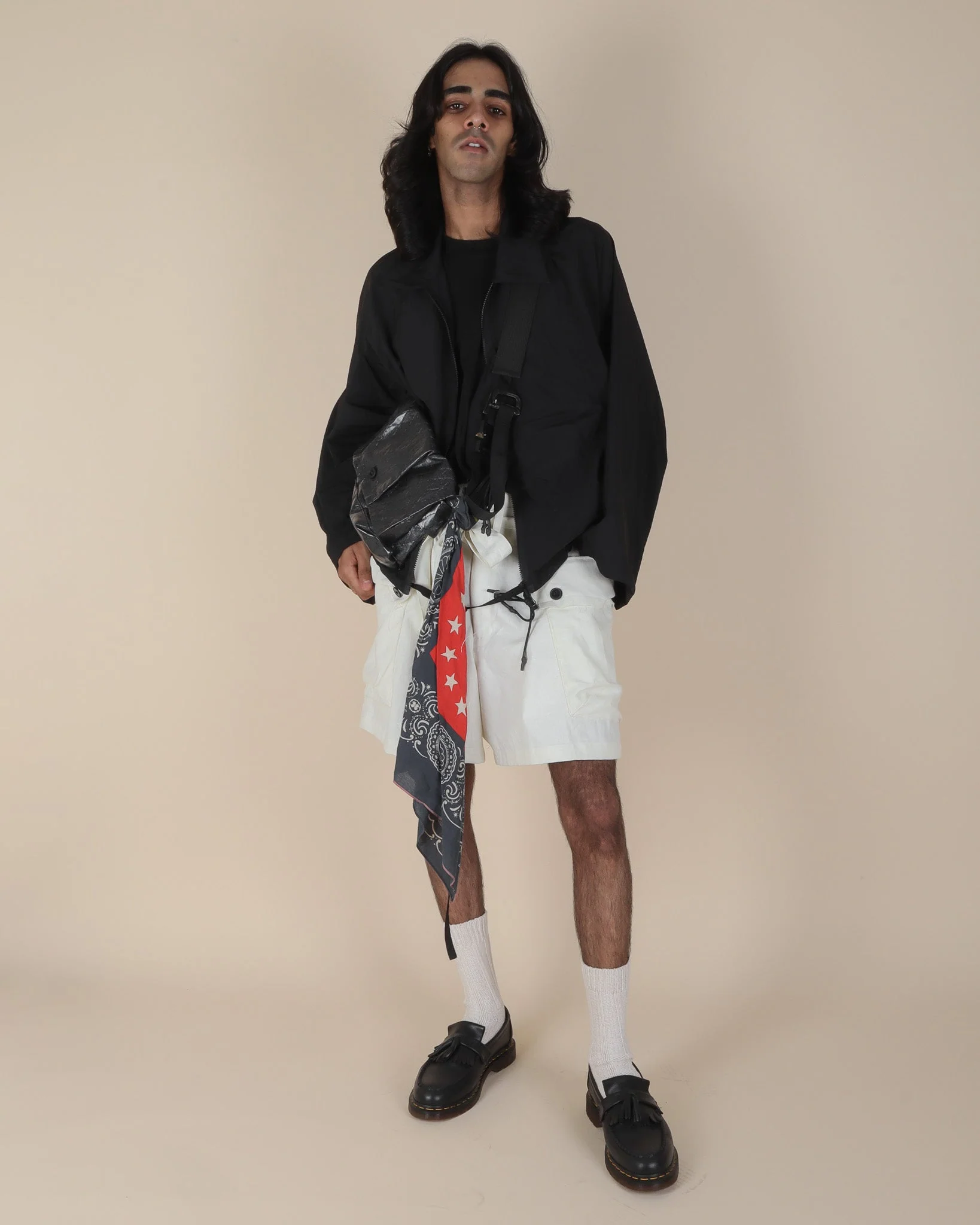 Canvas Cargo Shorts - Eggshell - Image 19
