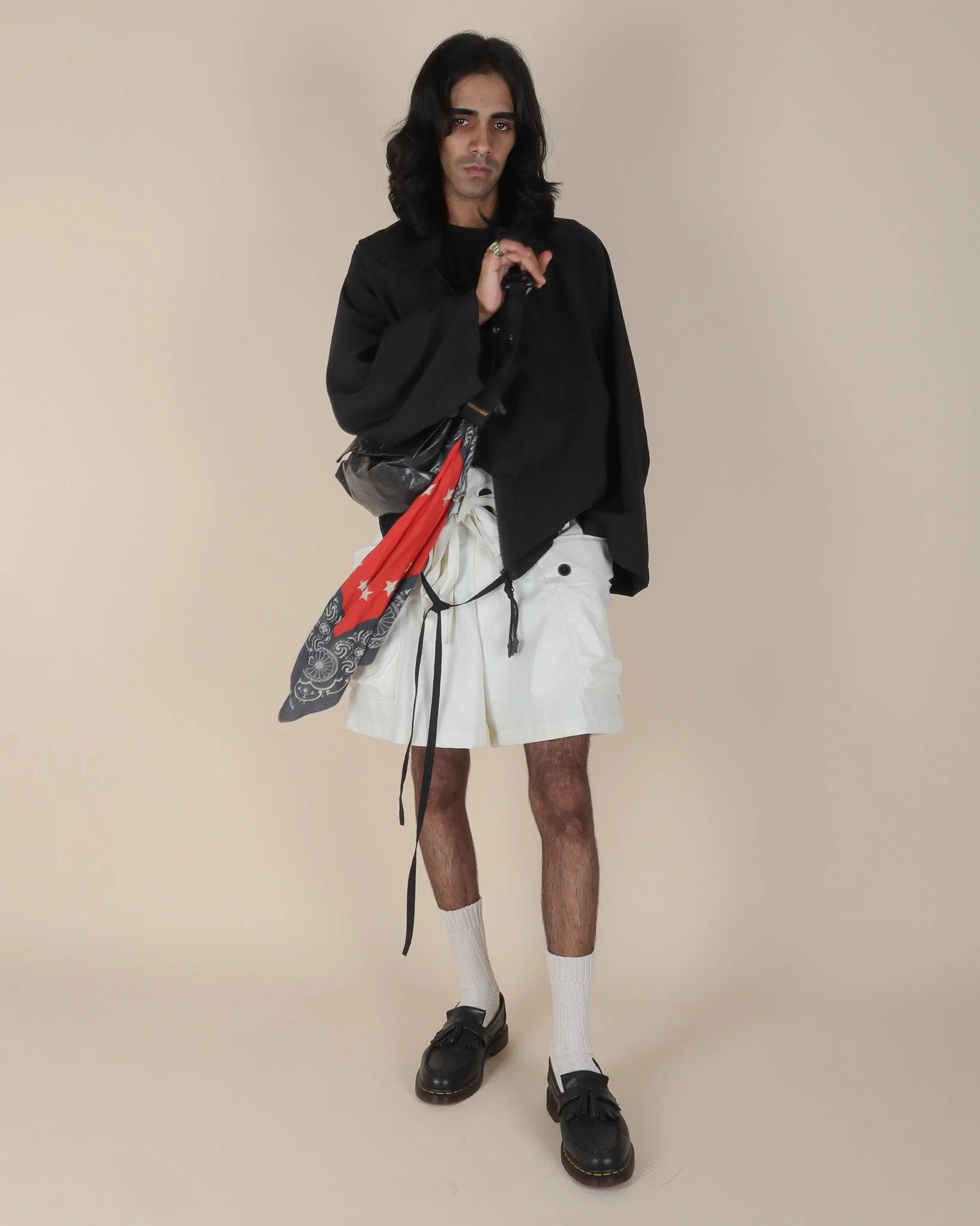 Canvas Cargo Shorts - Eggshell - Image 20