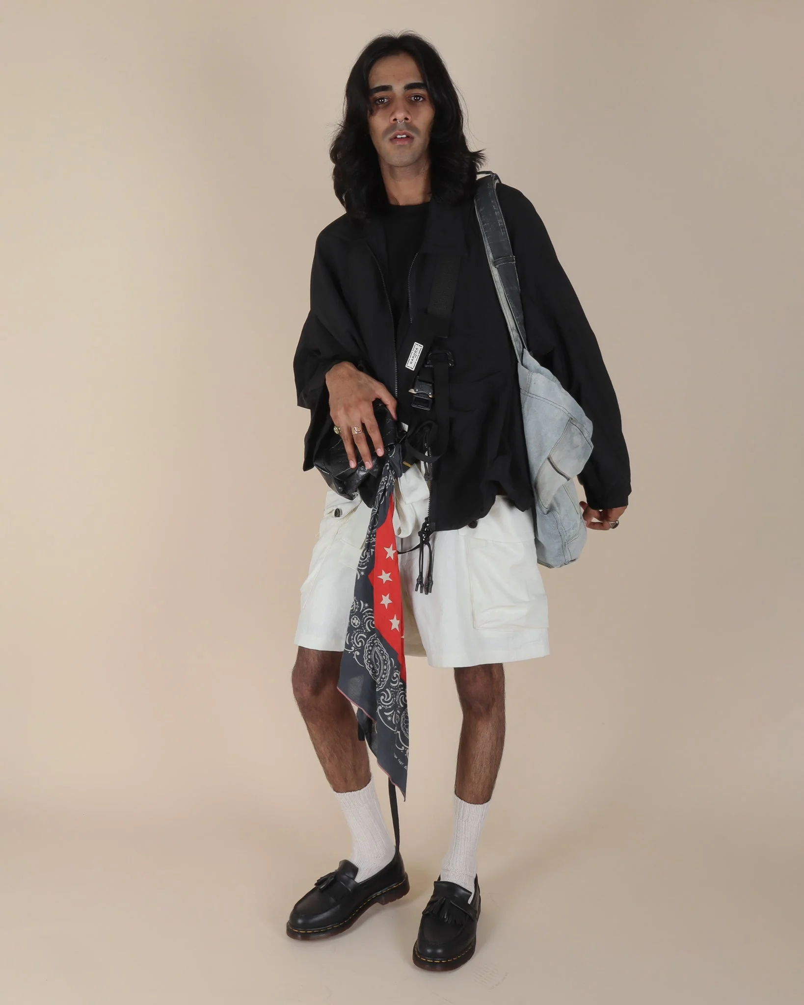 Canvas Cargo Shorts - Eggshell - Image 21