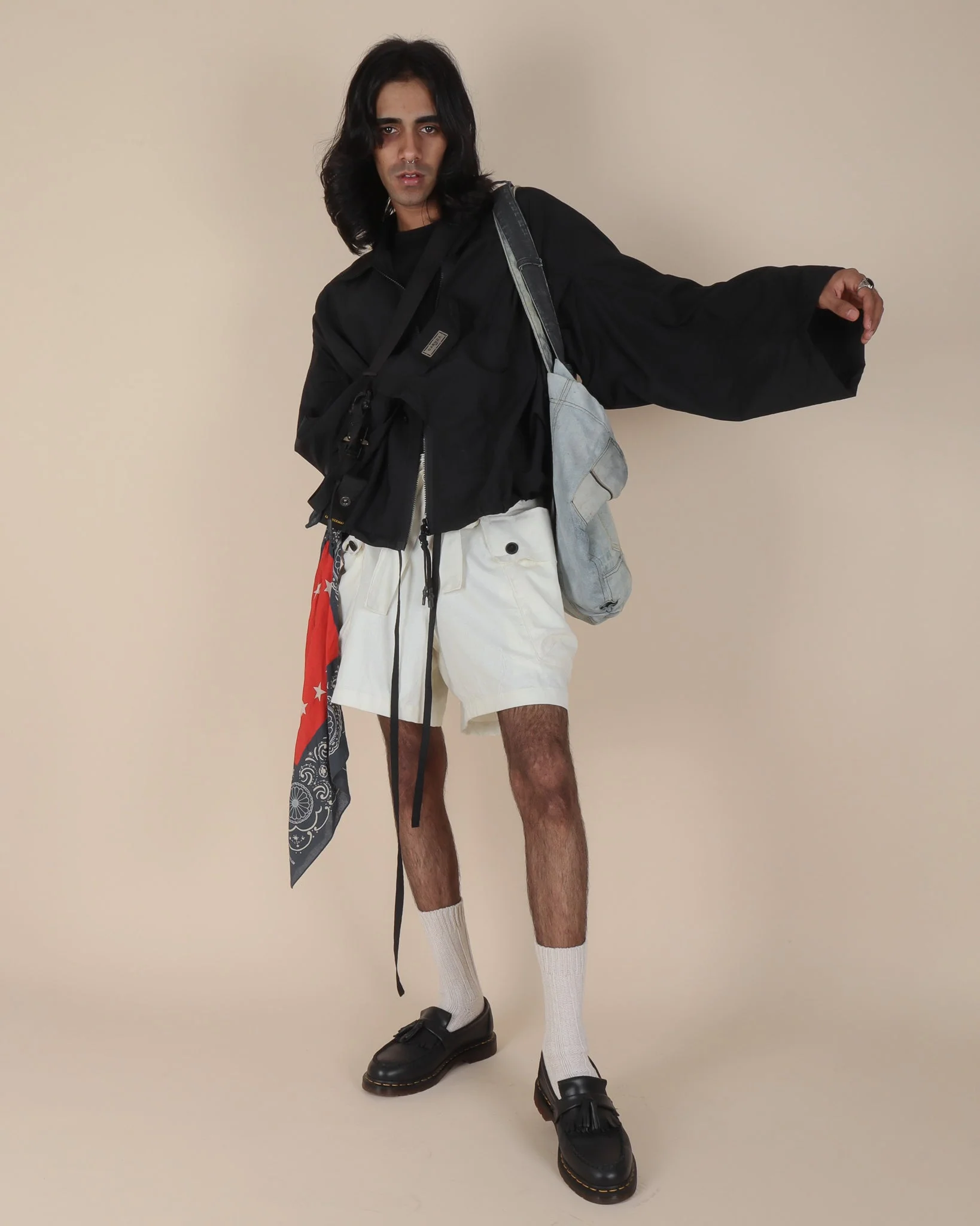 Canvas Cargo Shorts - Eggshell - Image 23