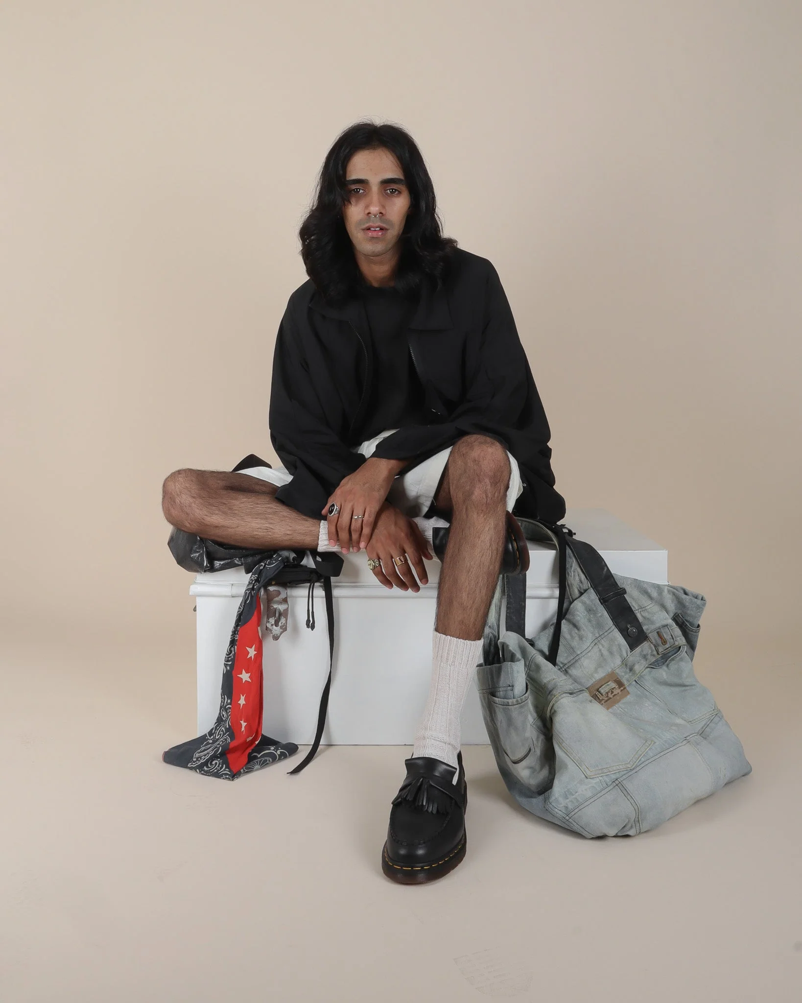 Canvas Cargo Shorts - Eggshell - Image 24