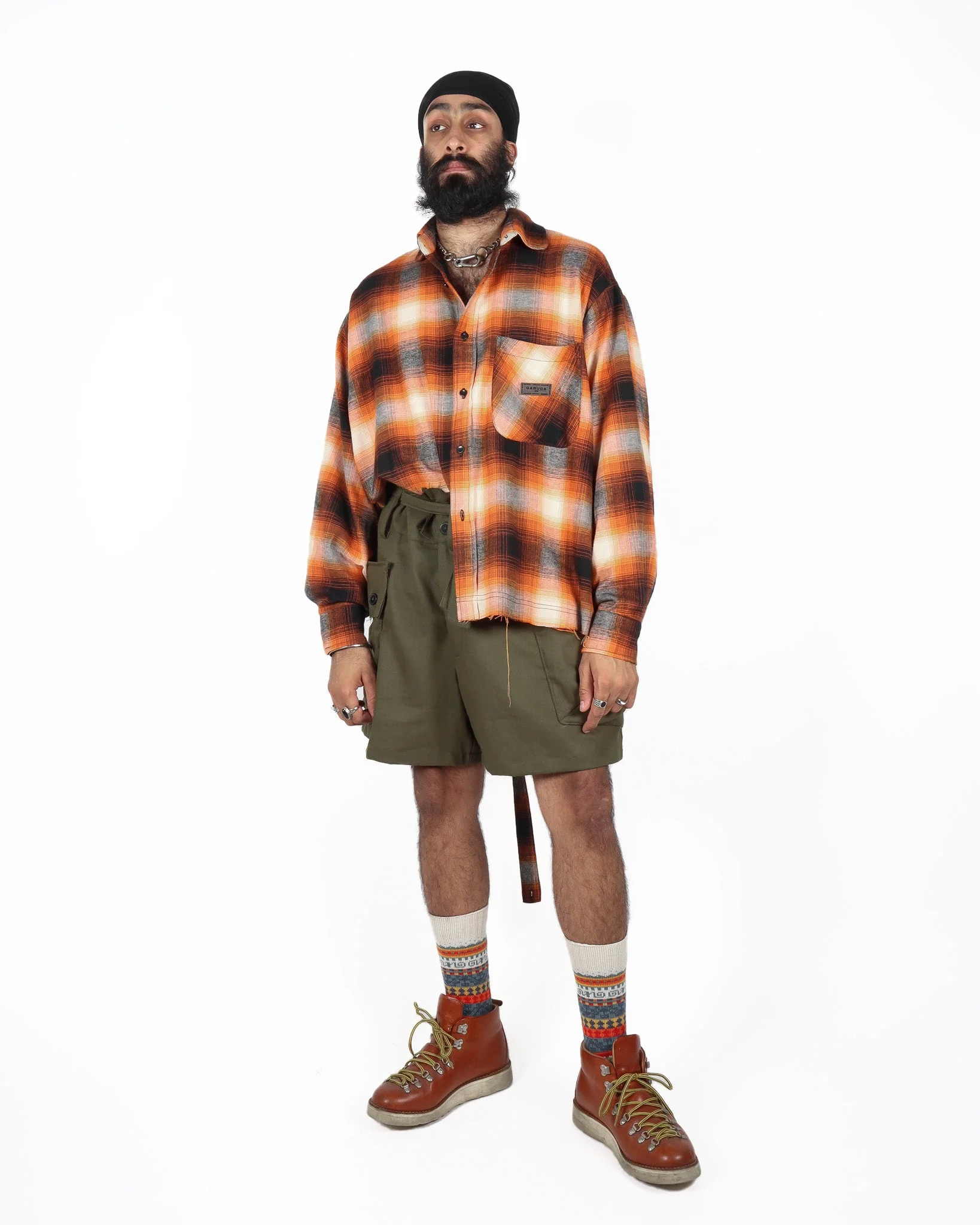 Cotton Cargo Shorts - Olive - Image 4
