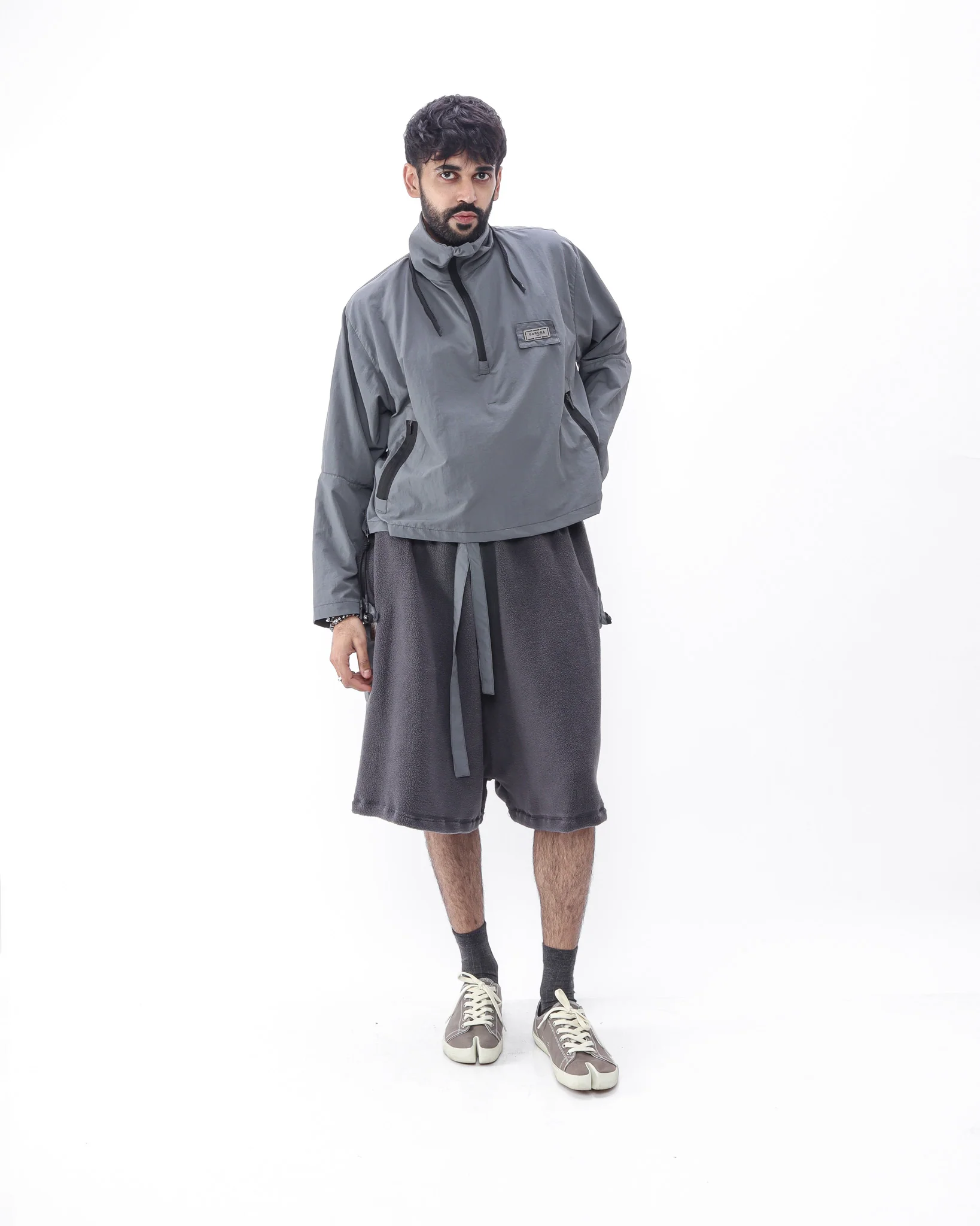 Fleece Cargo Sweatshorts - Grey - Image 10