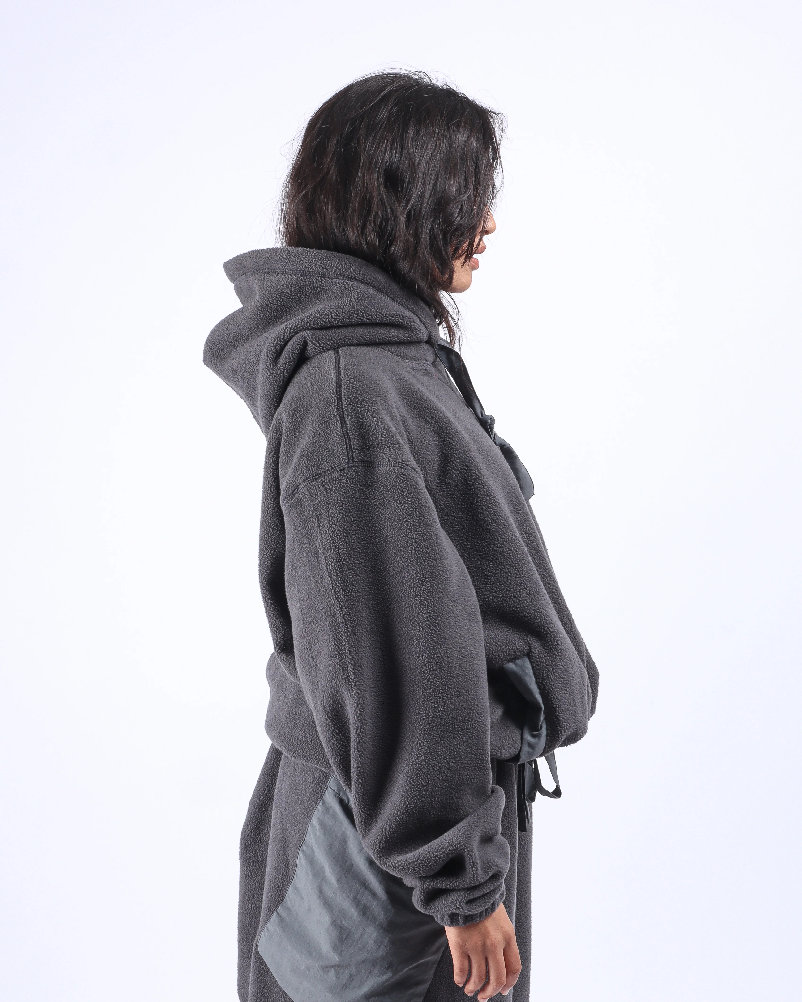 Fleece Hoodie - Grey - Image 8