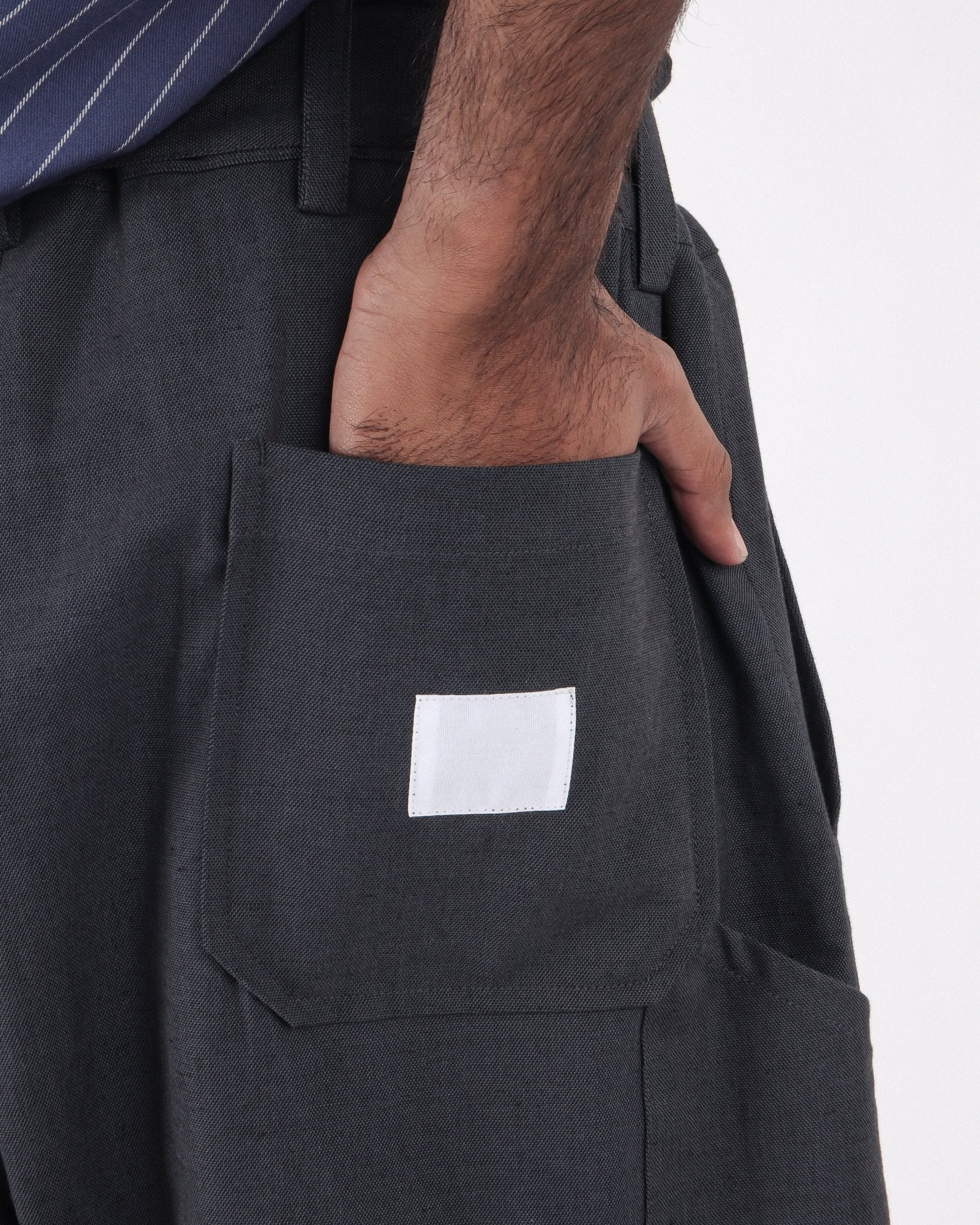 Masters Pants - Grey Cotton Linen - Image 15