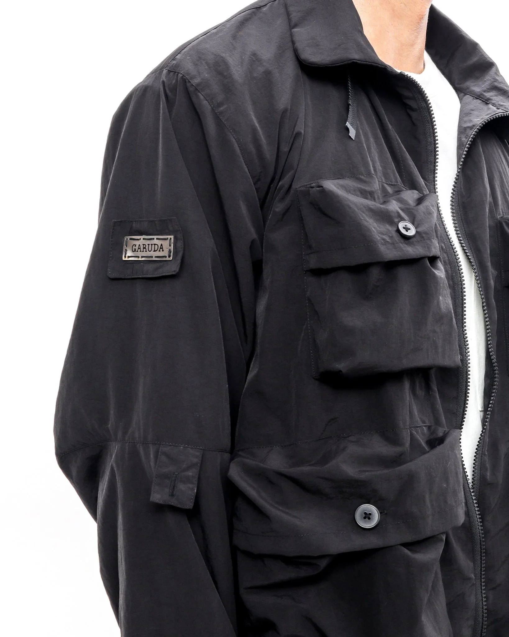 Polyester Field Jacket - Black - Image 10