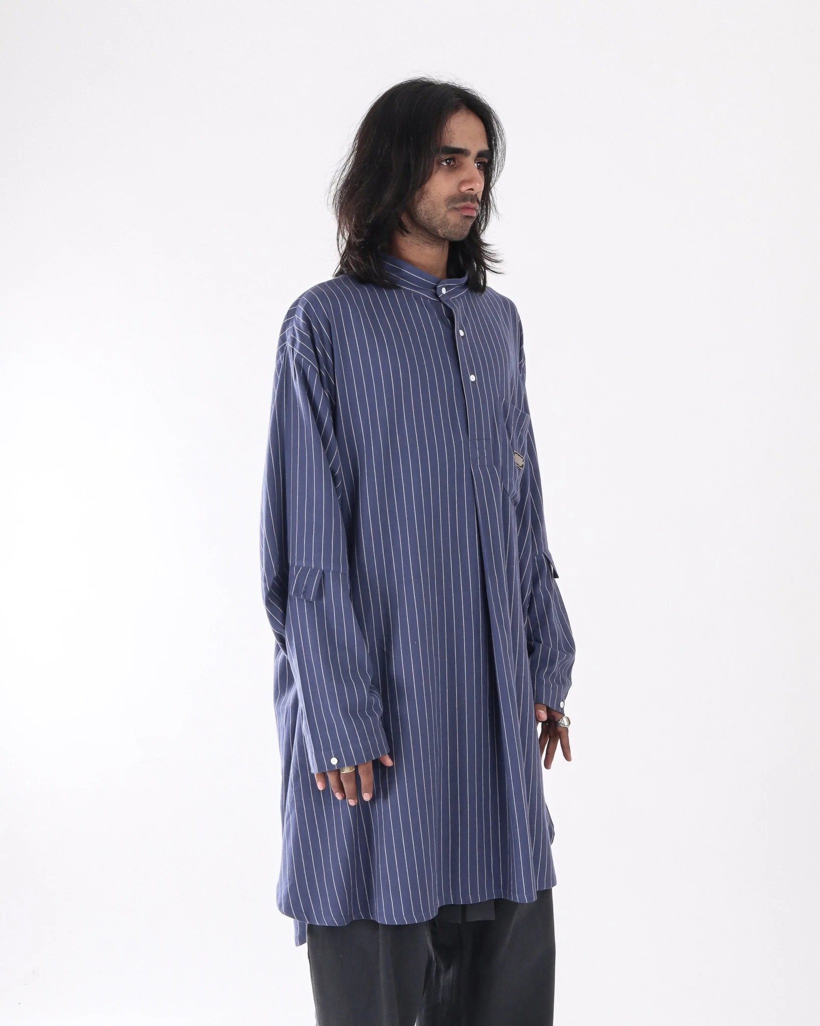 Tunic V2 - Blue Pinstripe - Image 2